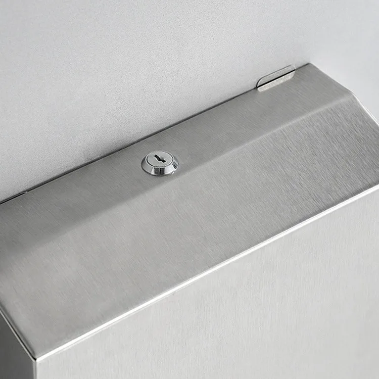 Commercial Wall mount stainless steel anti-corrosion lockable hygiene large paper towel dispenser box