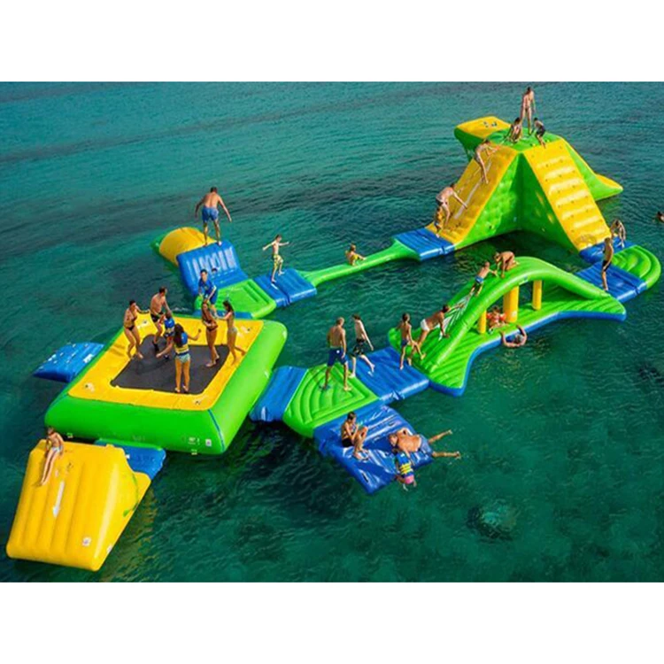 Popular Adults Sport Aqua Water Fun Park Game Inflatable Water Obstacle Course