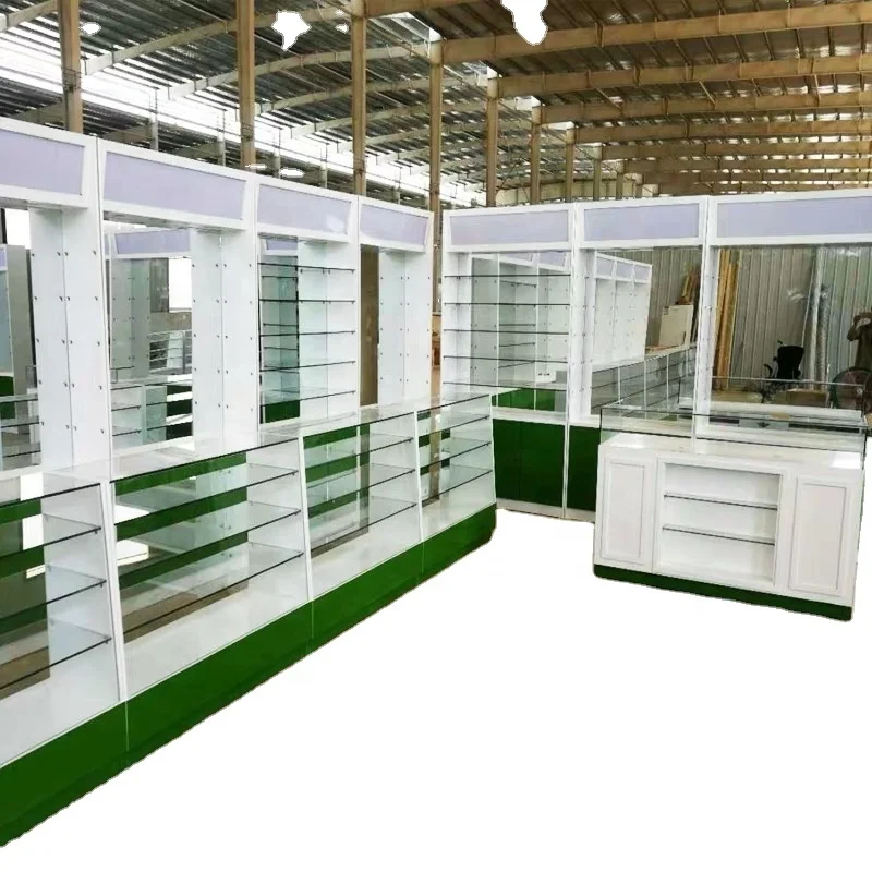 Retail pharmacy store furniture display showcase