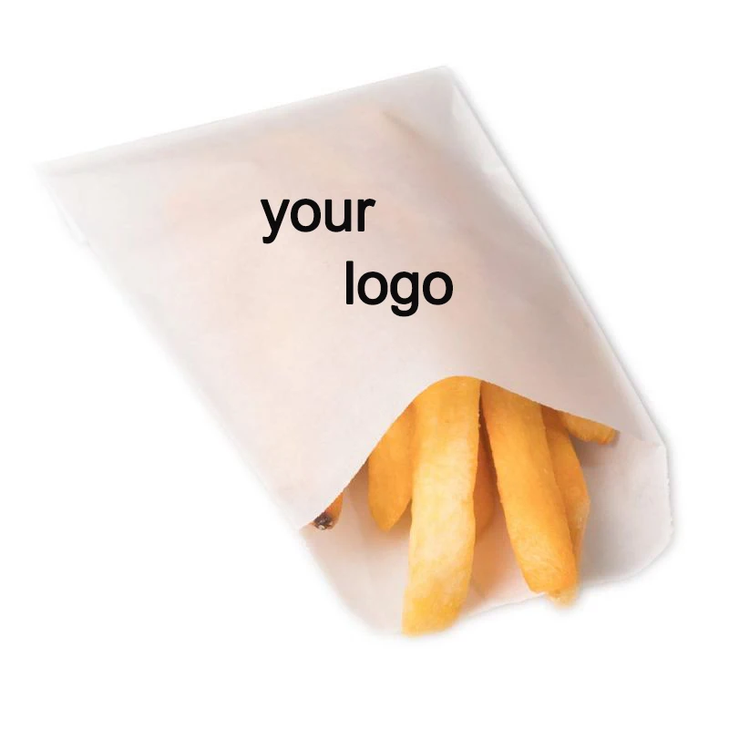 Eco-Friendly Custom Paper Snacks Sweet Treats Popcorn Bags Biodegradable Custom Logo Printed Glassine Waxed Paper Bags
