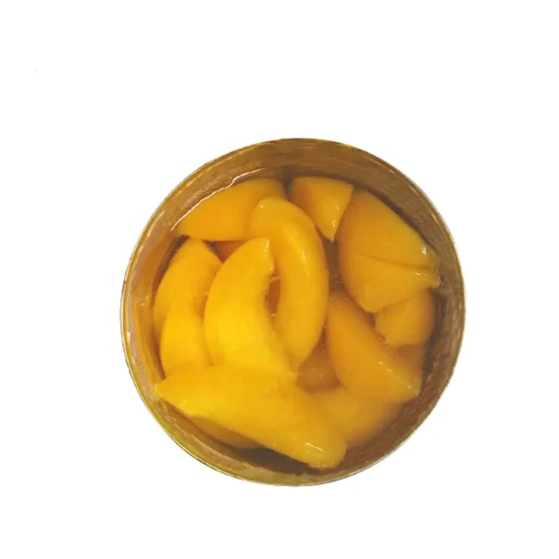 Hot selling canned yellow peach dices in cans in light syrup