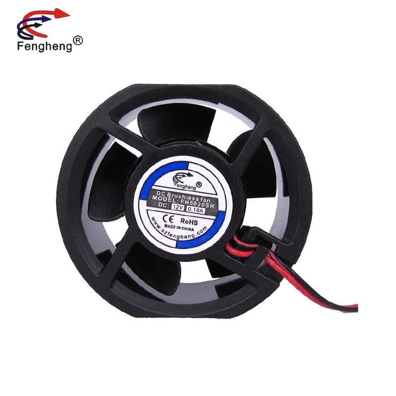 Round Shape 12v DC Fan Cooling 5020 50x50x20mm 6500RPM Small Size Brushless Radiator Fan 50mm