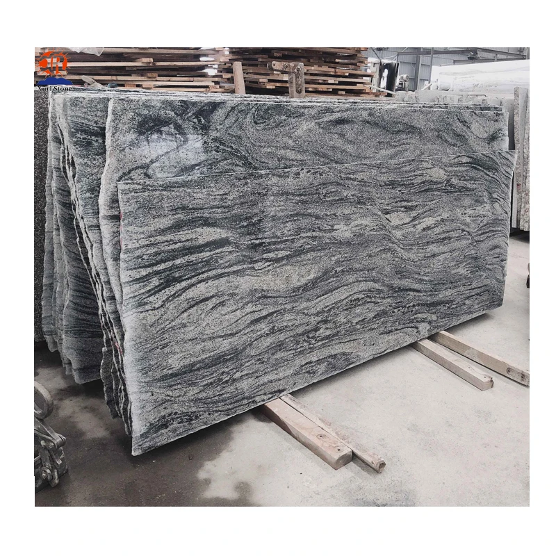 Cheap Landscape Grey Granite Slabs, Grey Veins Granite  Tiles Cutting