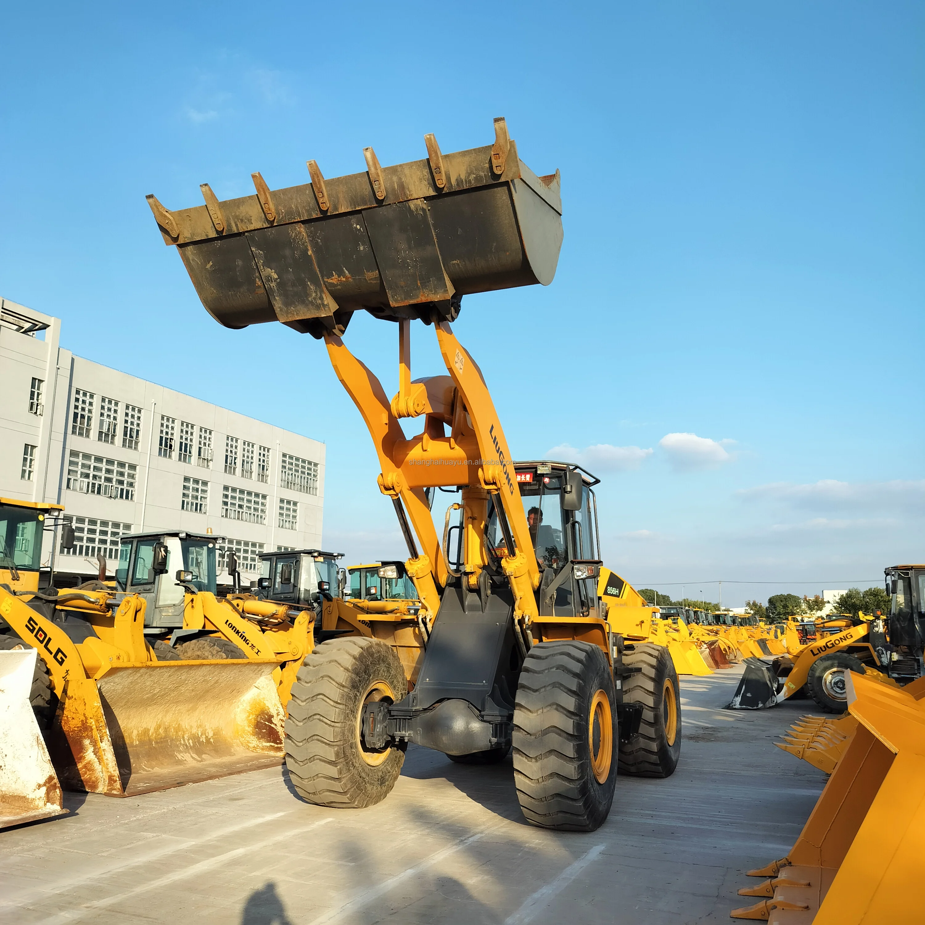 Лидер продаж китайский Подержанный Фронтальный Погрузчик Liugong 856H 856CL 5 тонн китайского большого колесного погрузчика LG856