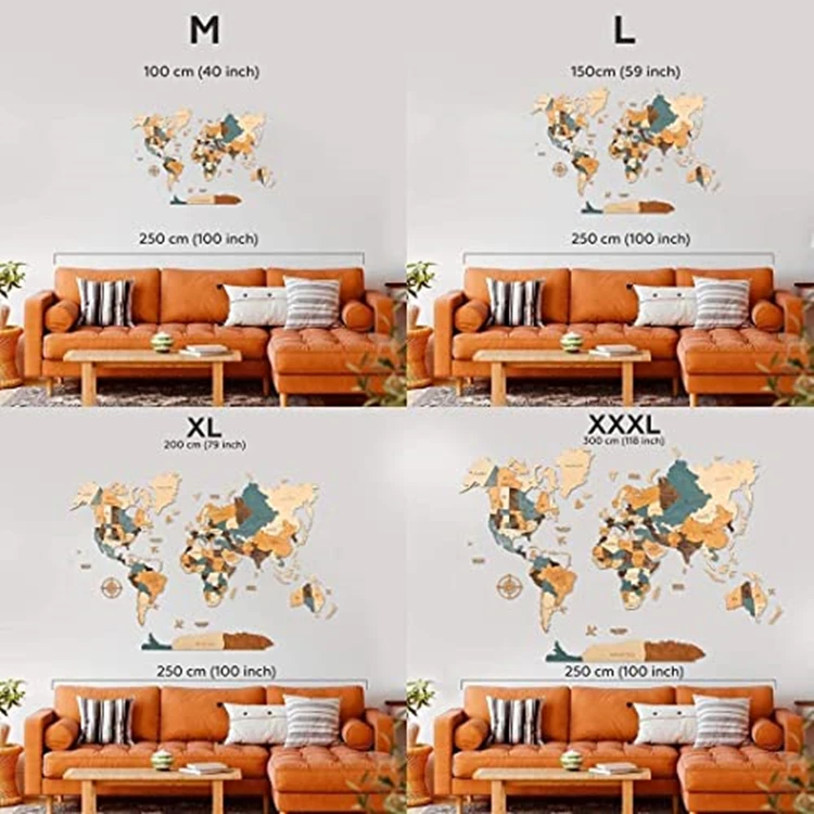 World Map Wall Wooden Travel Push Pin Map Rustic Home Wood Wall Art Wall Art Decor Wooden World Map