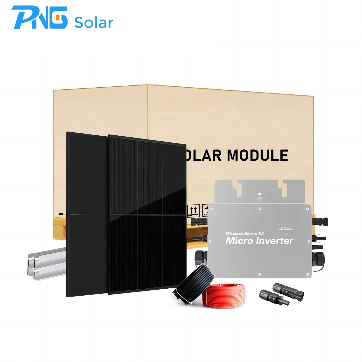 Balcony Power Plant 600W 800W Micro Inverter Balcony Full Black Solar Module Balcony System