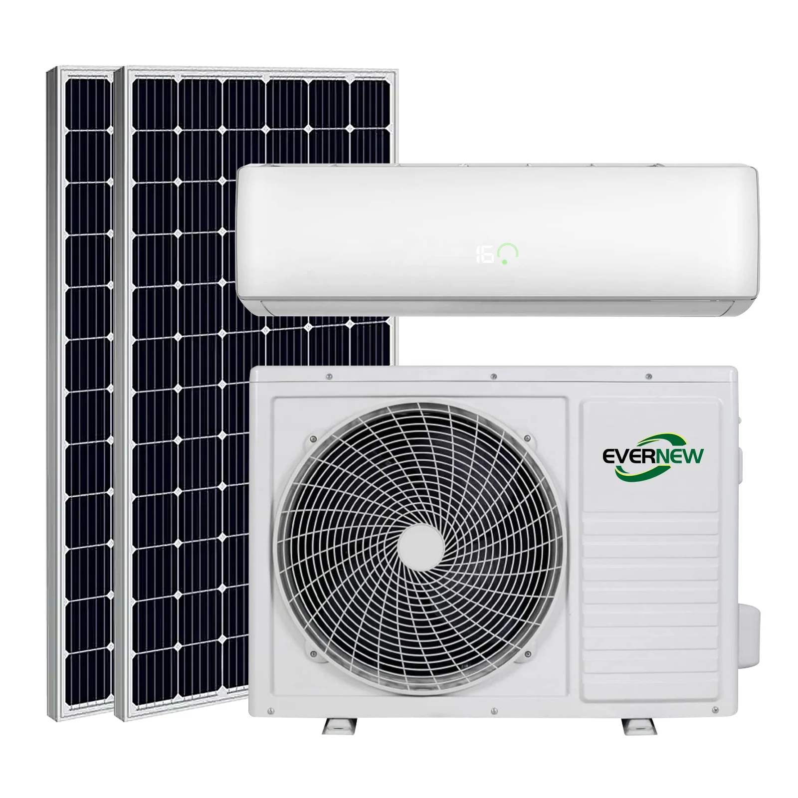 Best Evernew Solar Air Conditioner Solar Powered Air Conditioner 12000BTU 18000BTU 24000BTU 1.5HP 2HP 3HP Hybrid Power ACDC