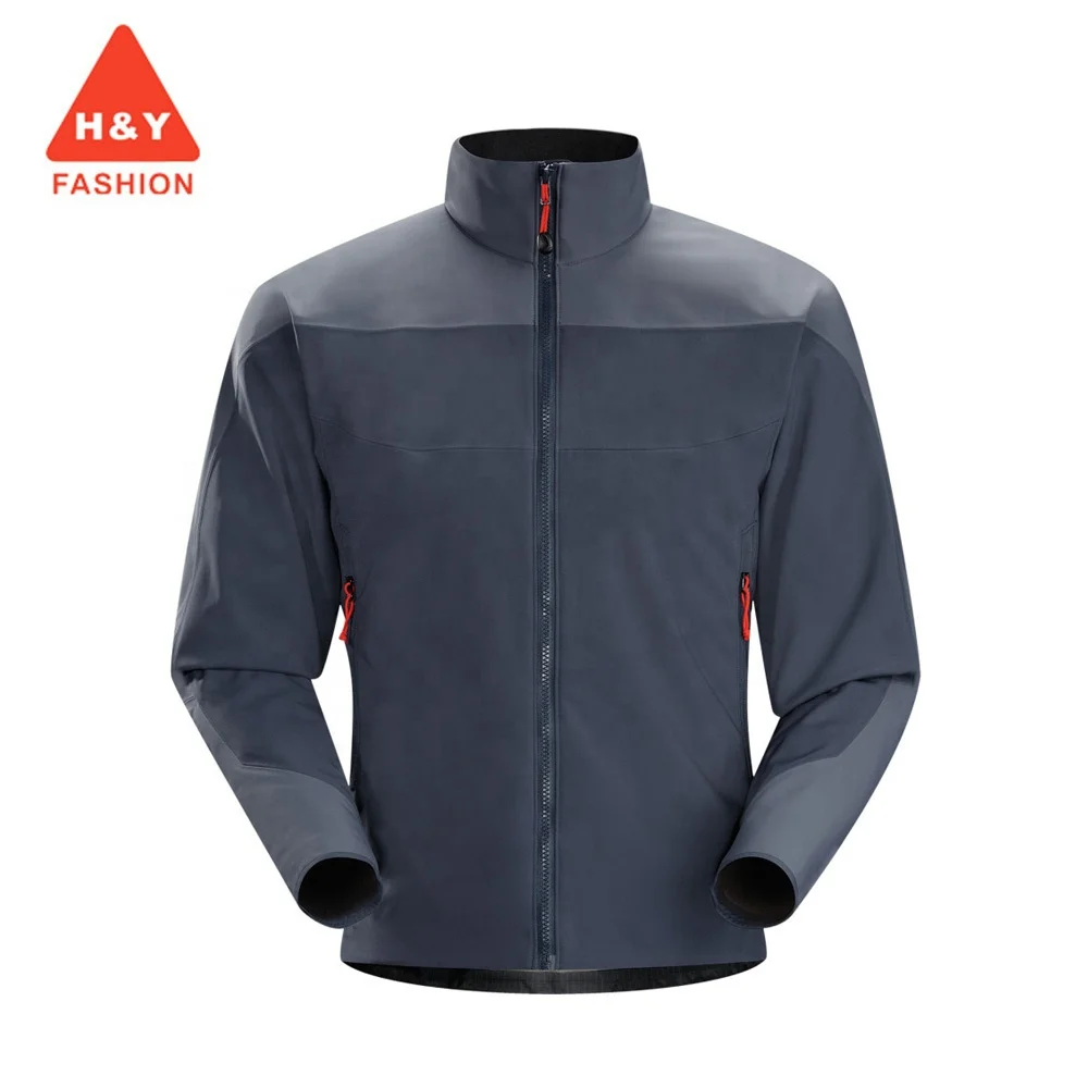 
High visibility safety jacket polyester sports soft shell jacket 