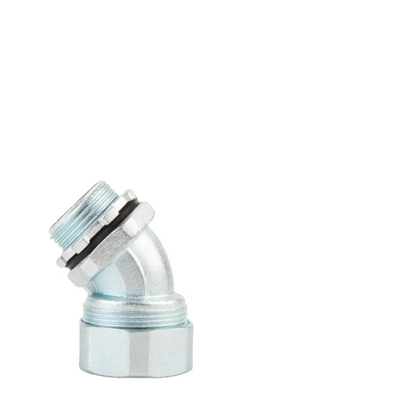 LNE-DWJ-45 45-degree angle Elbow electrical connector zinc alloy pipe fitting for flexible conduit /pipe /tube