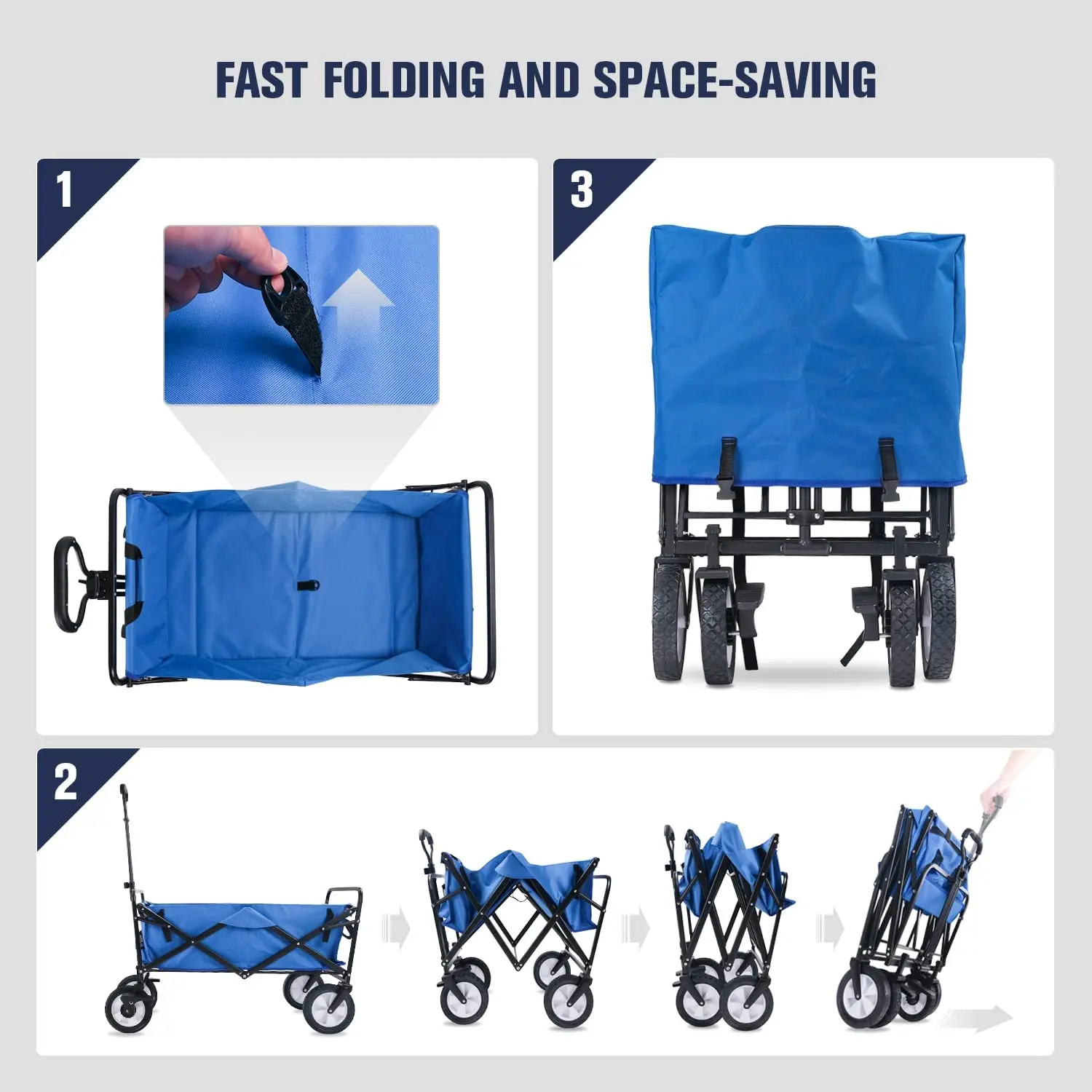 beach wagon cart garden cart utility wagon high pu material sand beach folding wagon cart wheel 7x4 '