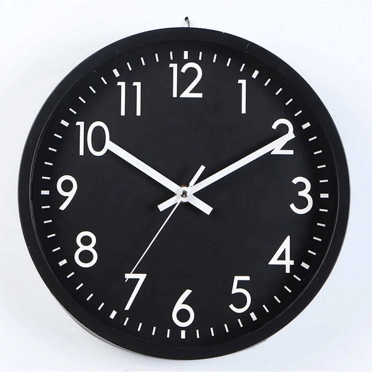 Antique wall clock Home Decorative simple design 10 inch custom logo needle clock large promotional gift wall clock living room