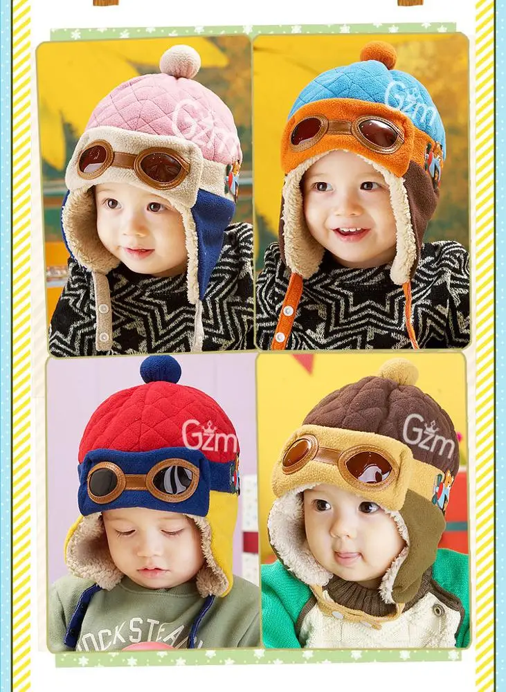 Лидер продаж Guangzhou Дети Мода hat зима мультфильм детей пилотов кепки