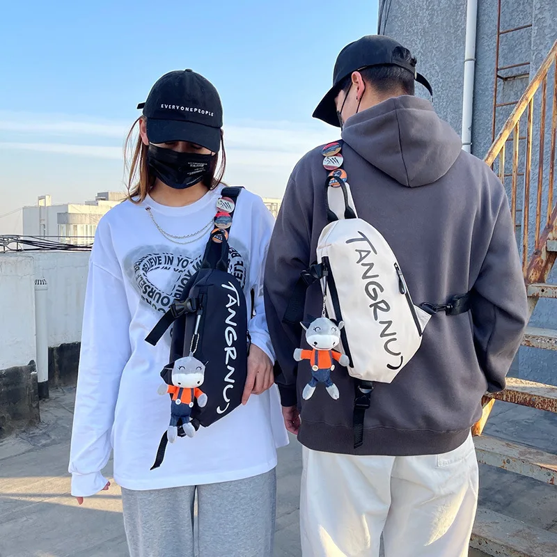 Men Bag Fashion Boys Backpack Niche Sports Casual Women Bag High Quality Shoulder Crossbody Chest Bag