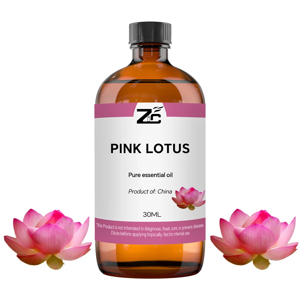 High Quality Pure Natural Organic Pink Lotus Oil Cosmetic Grade Pink Lotus Flower Absolute Essential Oil
