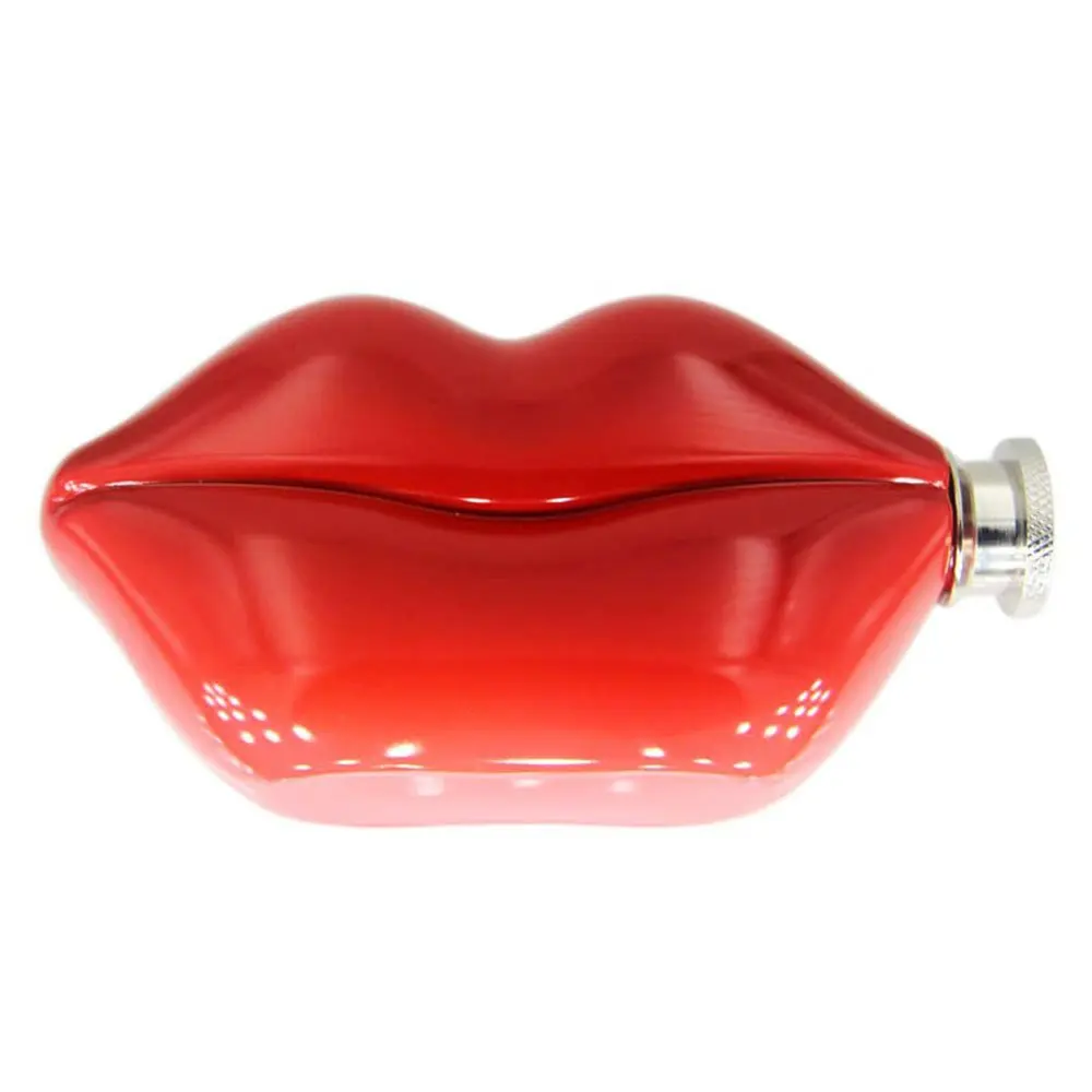 red lip shape hip flask