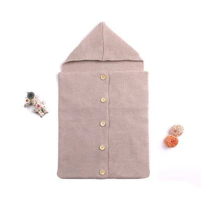 Hotsale Cute Newborn Knit Baby Sleeping Swaddle Bag Stroller Blanket Out Package Sleeping Quilt