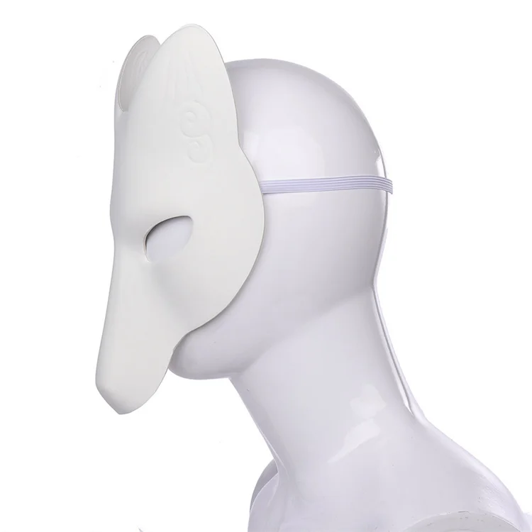 Halloween Fox Mask Diy Hand-painted Leather Anime Craft Fox Mask for Cosplay Masquerade Party Costume Mask Props