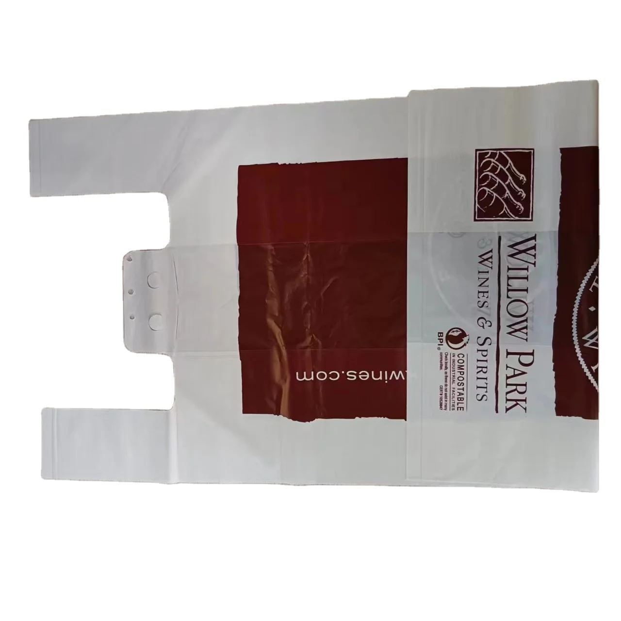 Bio Plastic Shopping Corn Starch Tote bag Plastic T-Shirt Bag