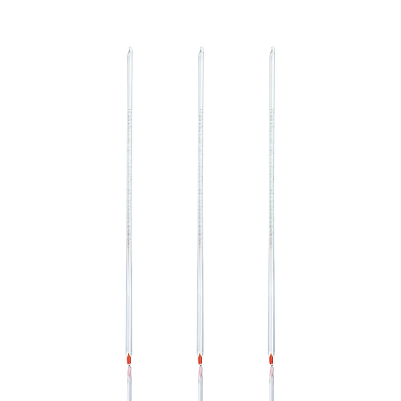 Lab use 0-100 200 300 degree High Borosilicate 3.3 Glass Red liquid water filled Thermometer