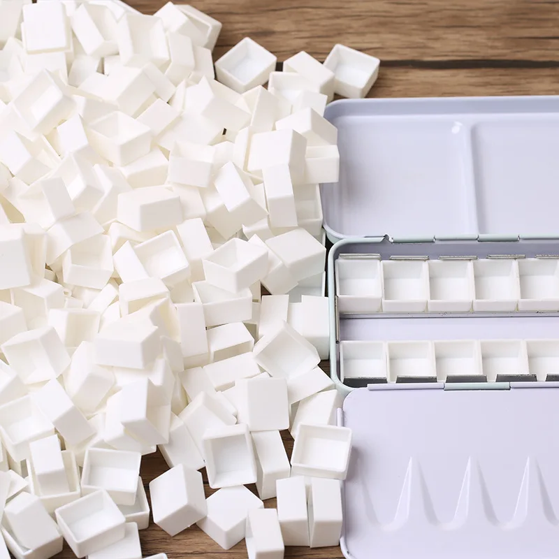 Empty Metal Watercolor Paints Tin Box Color Palette With Full  Pan Acrylic Watercolor Paint Tray For Art Painting