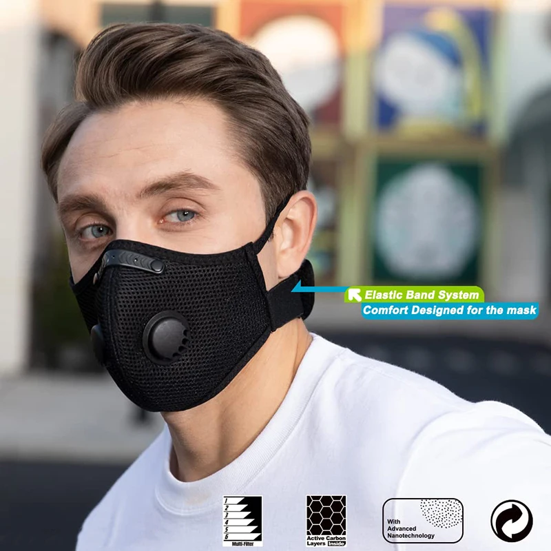 Wholesale custom outdoor sports hiking riding anti dust masks breathable adjustable mesh cycling mask