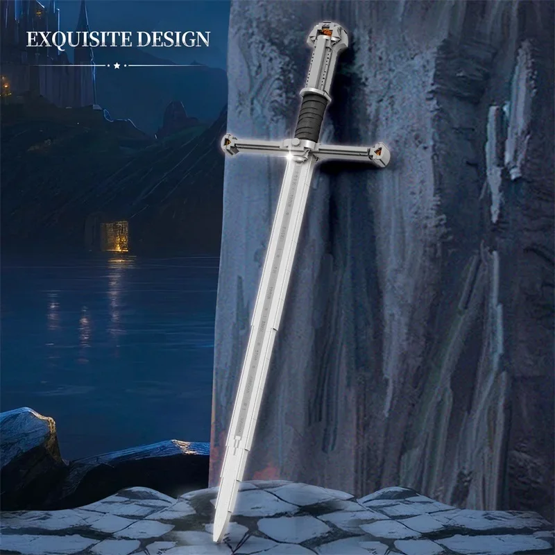 IN STOCK 99024 MOC Idea Medieval Narthil Building Blocks Model Holy Sword Bricks Assembling Toys for Boys Christmas Gift Set