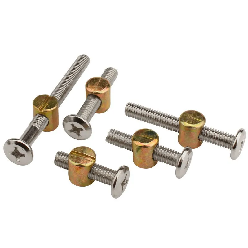 M6 M8 Furniture Set Stainless / Zinc Hammer Nut Flat Hexagon Allen Head Screws Bolts for Baby Bed