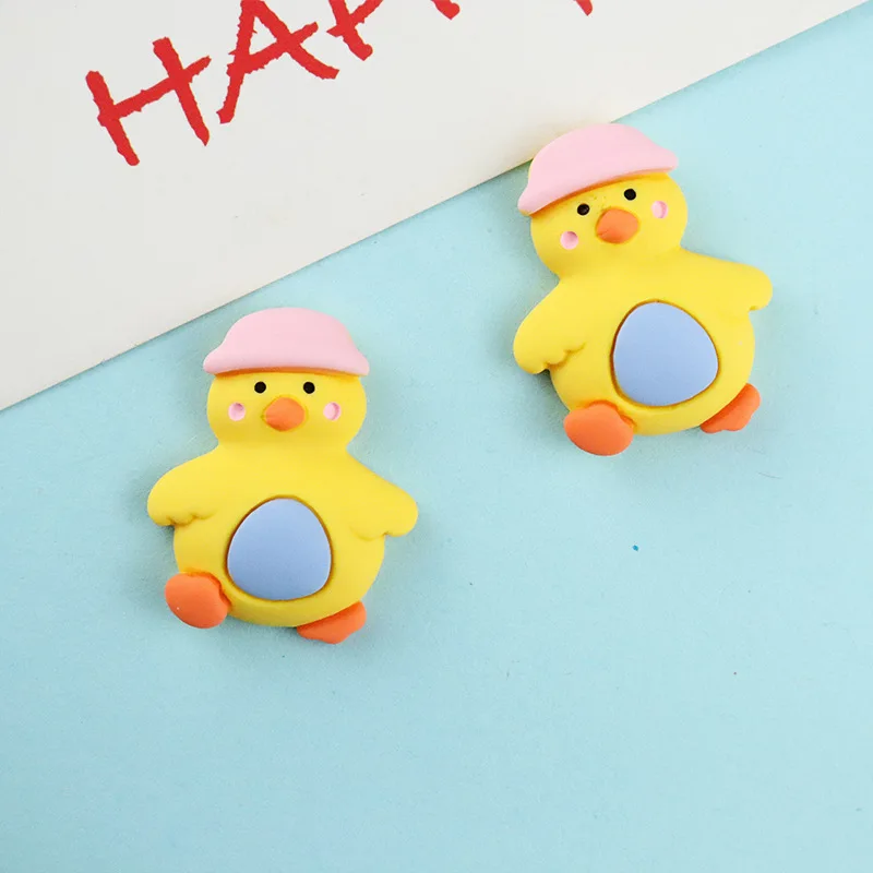 Wholesale Cute Animal Duck Resin Flatback Charms Cabochon For Decoration