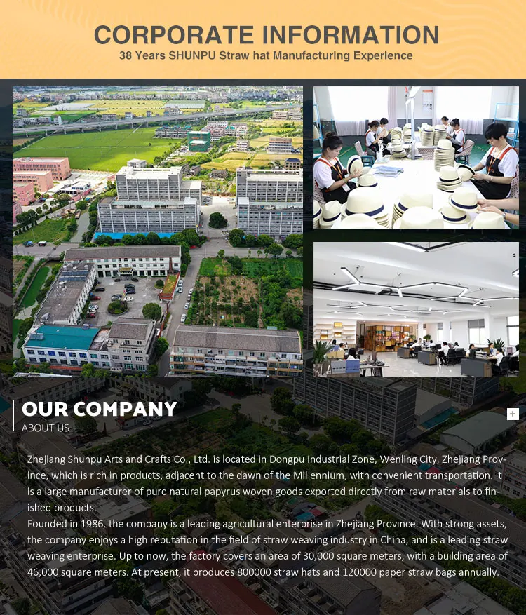 Custom plain summer beach raffia straw woven casual sunshade beach exquisite ribbon Panama hat