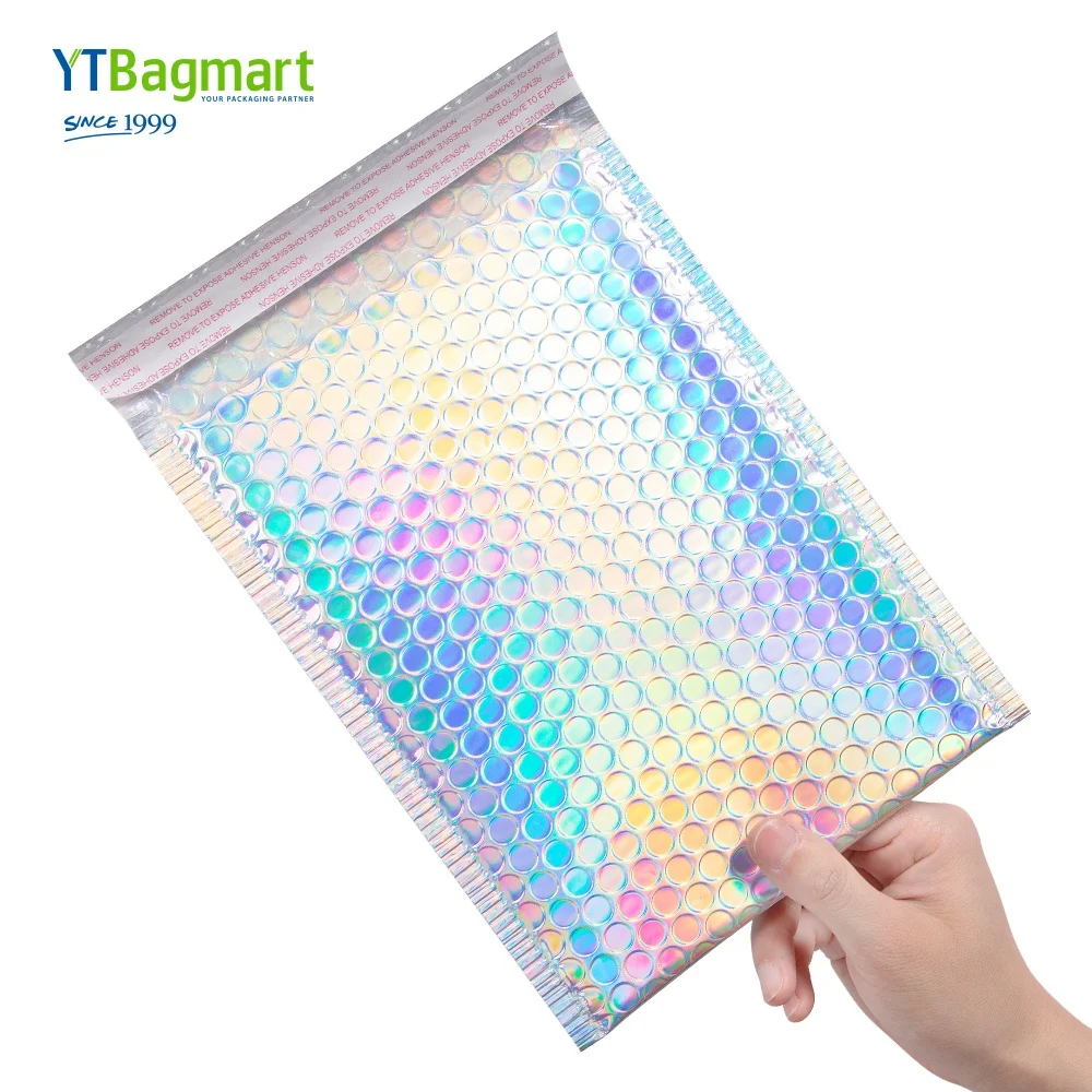 Экологически чистая отражающая алюминиевая пленка, цветная упаковка, голографические радужные металлические пузырьки