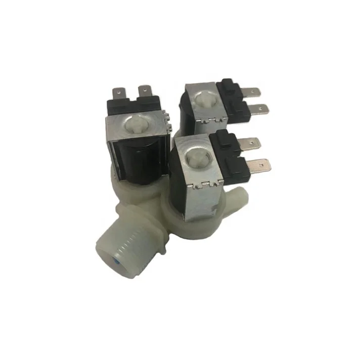AC110-240V 3-ходовой водяной впускной клапан 3 Двухсторонний выпускной впуска воды для стиральной