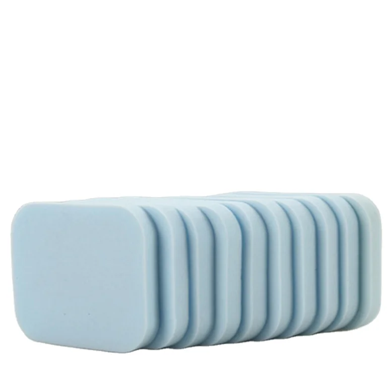 square Wet/Dry Use Foundation Sponge Puff Latex-free Cosmetic Facial Beauty Puff with Liquid Sponge for Face Application