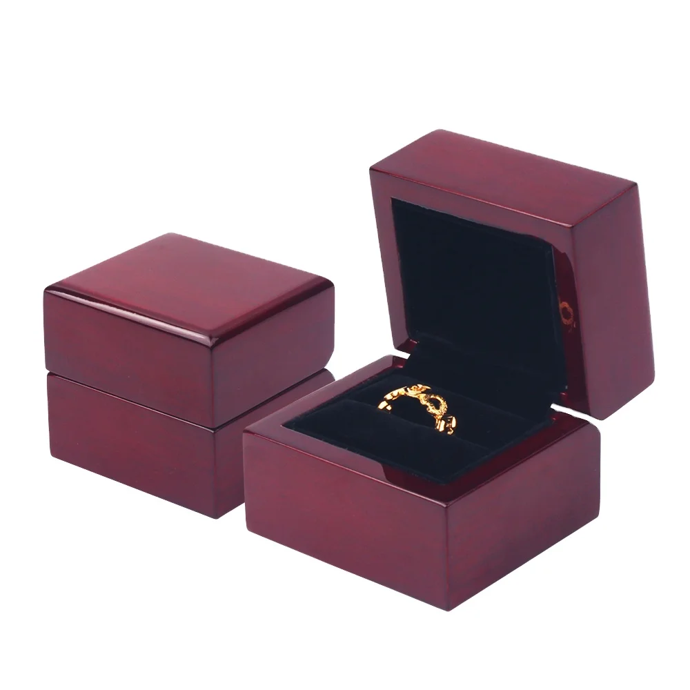 Jewelry Box  Packaging Wooden Jewelry Boxes With Logo Velvet Jewelry  Ring Boxes With Logo