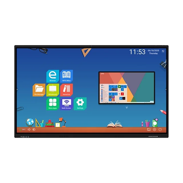 Factory price touch screen interactive whiteboard digital advertising board interactive flat panel display classroom smartboards