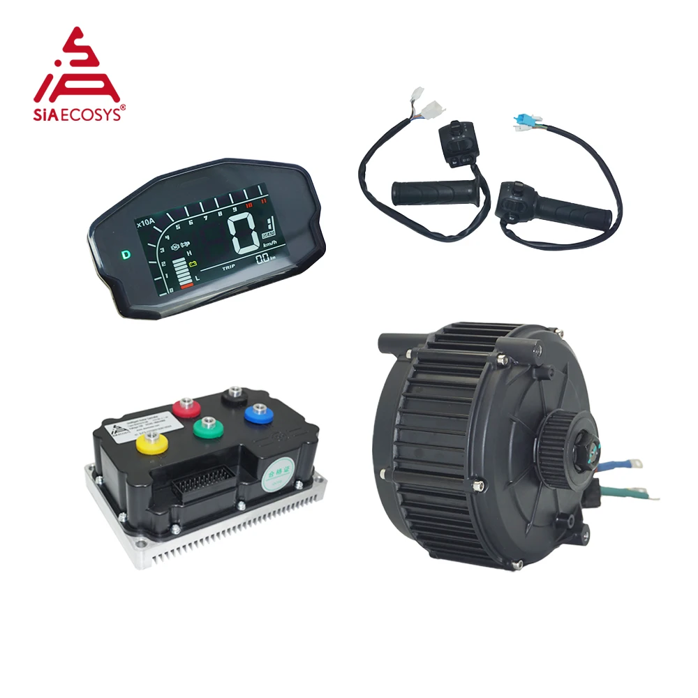 SiAECOSYS QS165 V2 5000W 35H Encoder PMSM Mid Drive Motor Kits with ND72490B Encoder Controller
