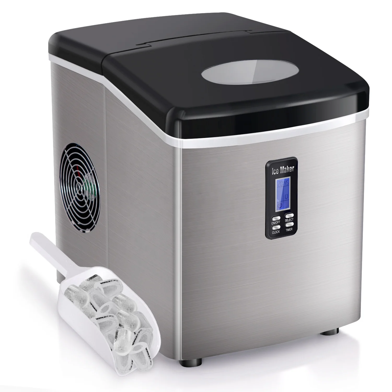 OEM/ODM competitive price home counter top mini ice maker 15kgs/24h CE,GS,ETL,Rohs