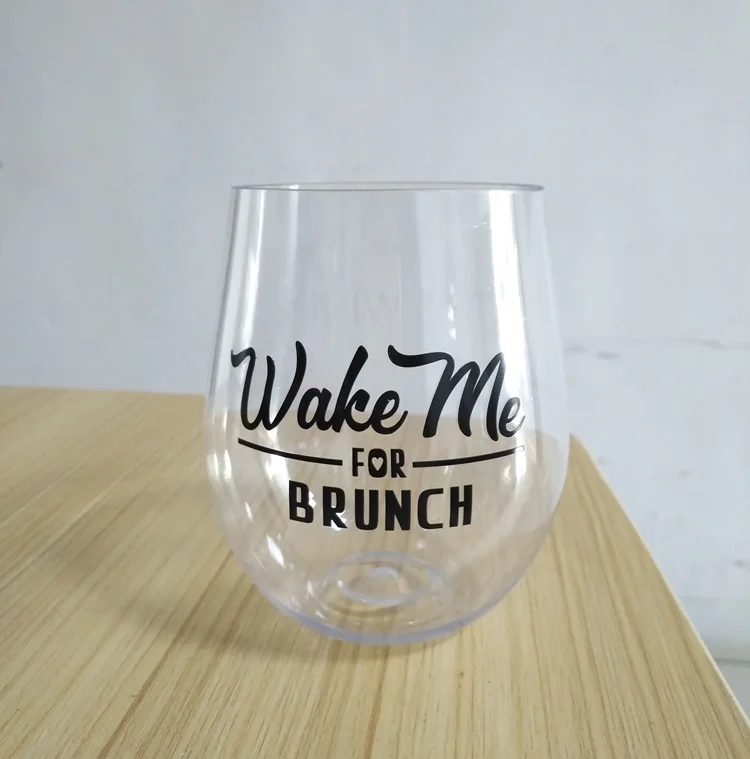 Unbreakable shatterproof wine glass plastic drinking glass stemless wine glasses unbreak wine glasses