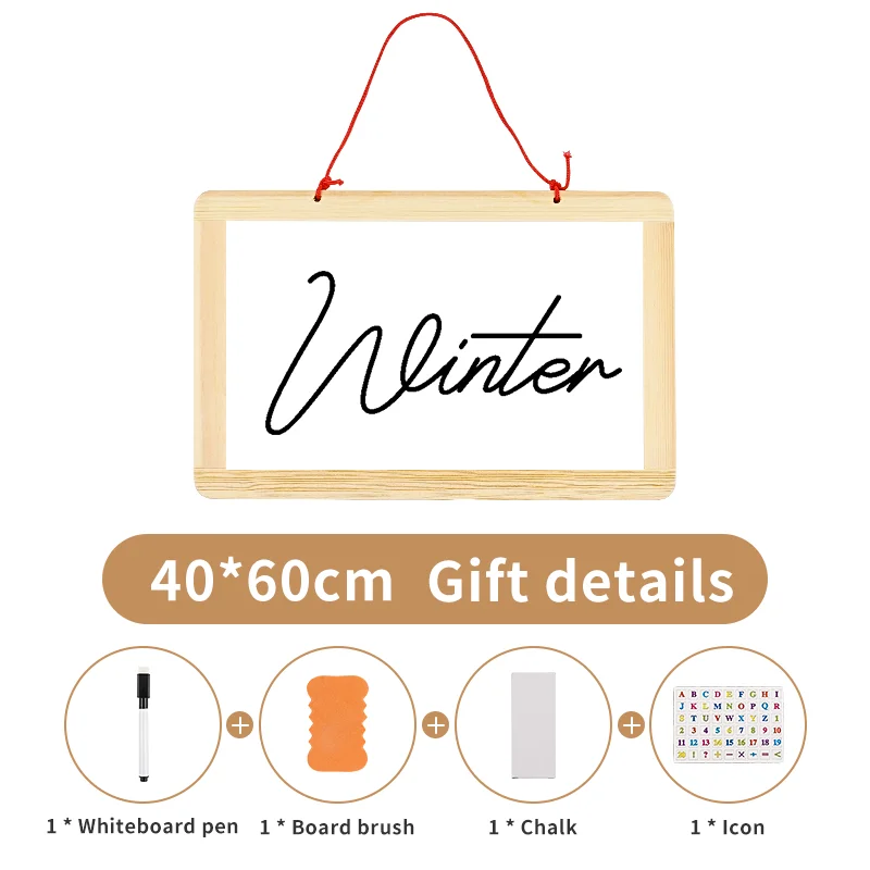 Small Cute Wooded Materials Magnetic Desktop Whiteboard Chalkboard For Classroom