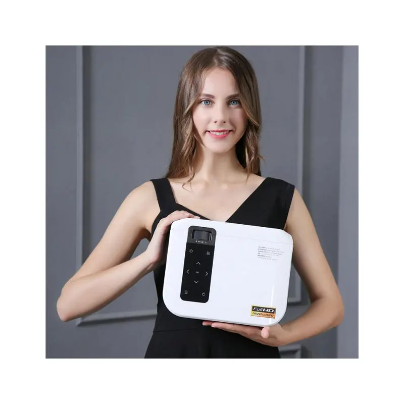 Светодиодный мини-проектор T8 с разрешением 1920x1080 154 ANSI 1080P Full HD HDM USB ЖК-объектив проектор для домашнего