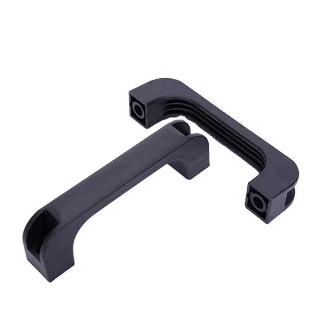 Strong Nylon 160mm Square Door Handle Industrial Black Plastic Hinge for Outdoor and Kitchen Use