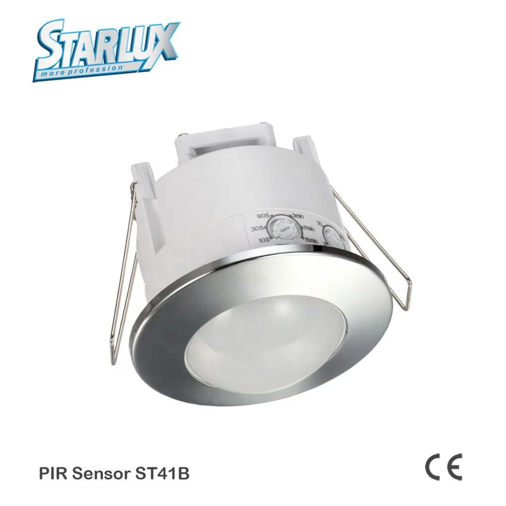 High Quality PC material ST41B Ceiling Mount PIR Infrared Human motion sensor recessed