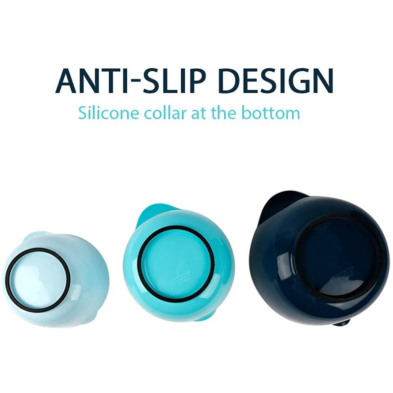 3pcs Large Plastic Mixing Bowl Set with Lids