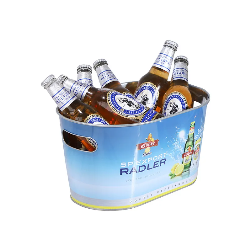 Classic large rectangular galvanized metal refrigerated wine beer ice Bucket Beverage Cooler Beverage Bucket family party