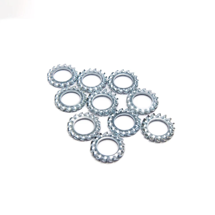 Blue white zinc External Tooth serrated  Lockwasher DIN6798 Serrated Lock Washers