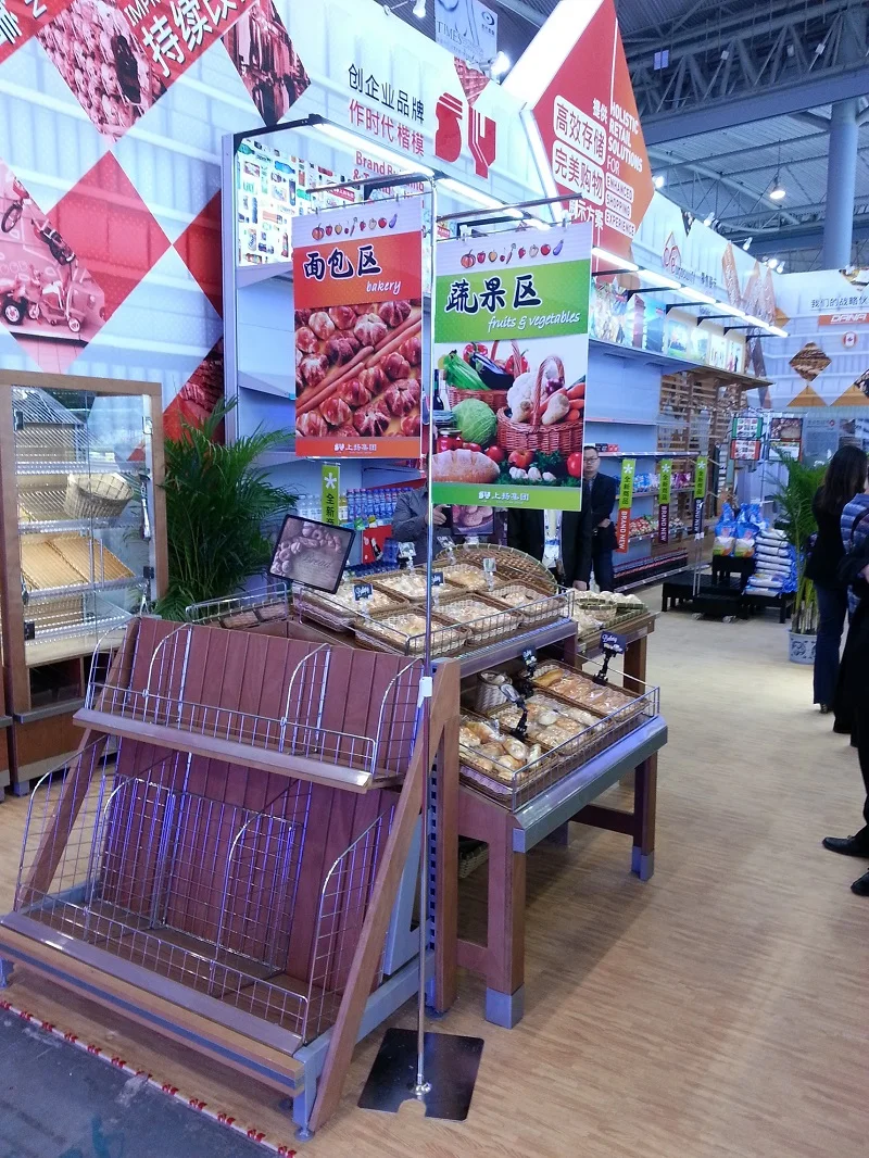 POP/POS T- shape Metal Floor floor metal display stand