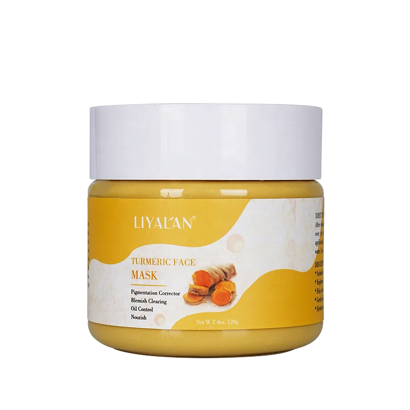 Wholesale Custom Facial Lightening Whitening Anti-inflammatory Natural Organic Ginger Extract Turmeric Face Clay Mask