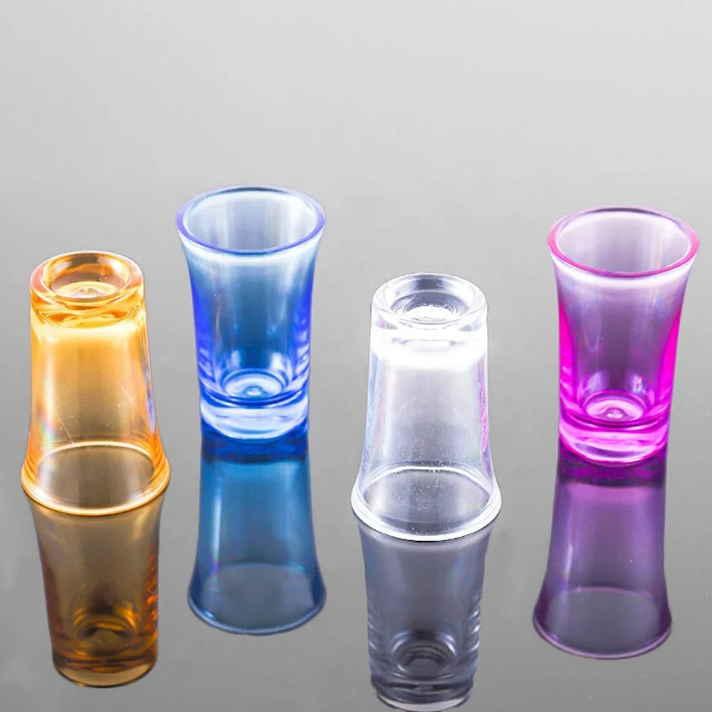 16 pieces 30ml multi-colored shot glasses,durable Whiskey glasses set for party Fashion promotion shot glasses set gift