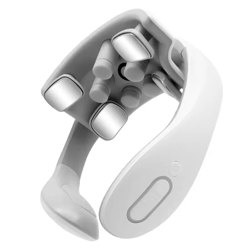 Smart OEM Neck And Shoulder Relax Massage Device Electric Heating Pulse Portable Tens EMS Neck Massager