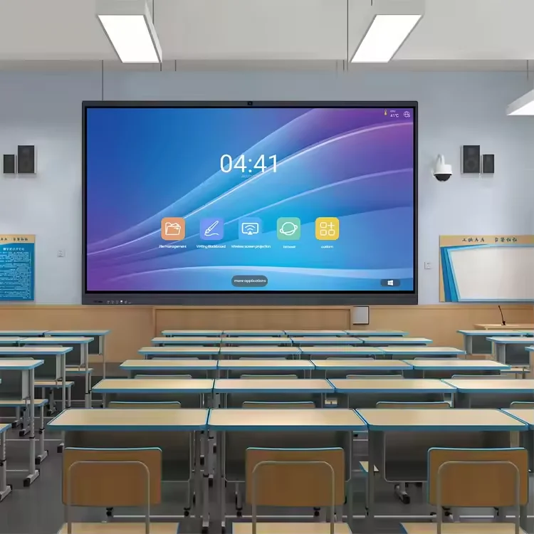 55/65/75/85/100 Inch 4K Display Touch Screen Digital Flat Panel Smart Boards Interactive Whiteboard For School Teaching