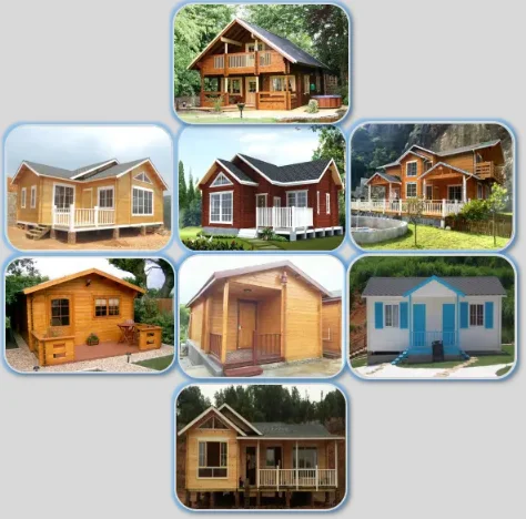 High Quality Italian Classic Design Prefab House Villa Luxury Custom Summer House Timber Wooden House